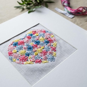 Love Heart Embroidery Kit - Love Valentines Heart Embroidery Wedding Embroidery Gift for Her/Adults