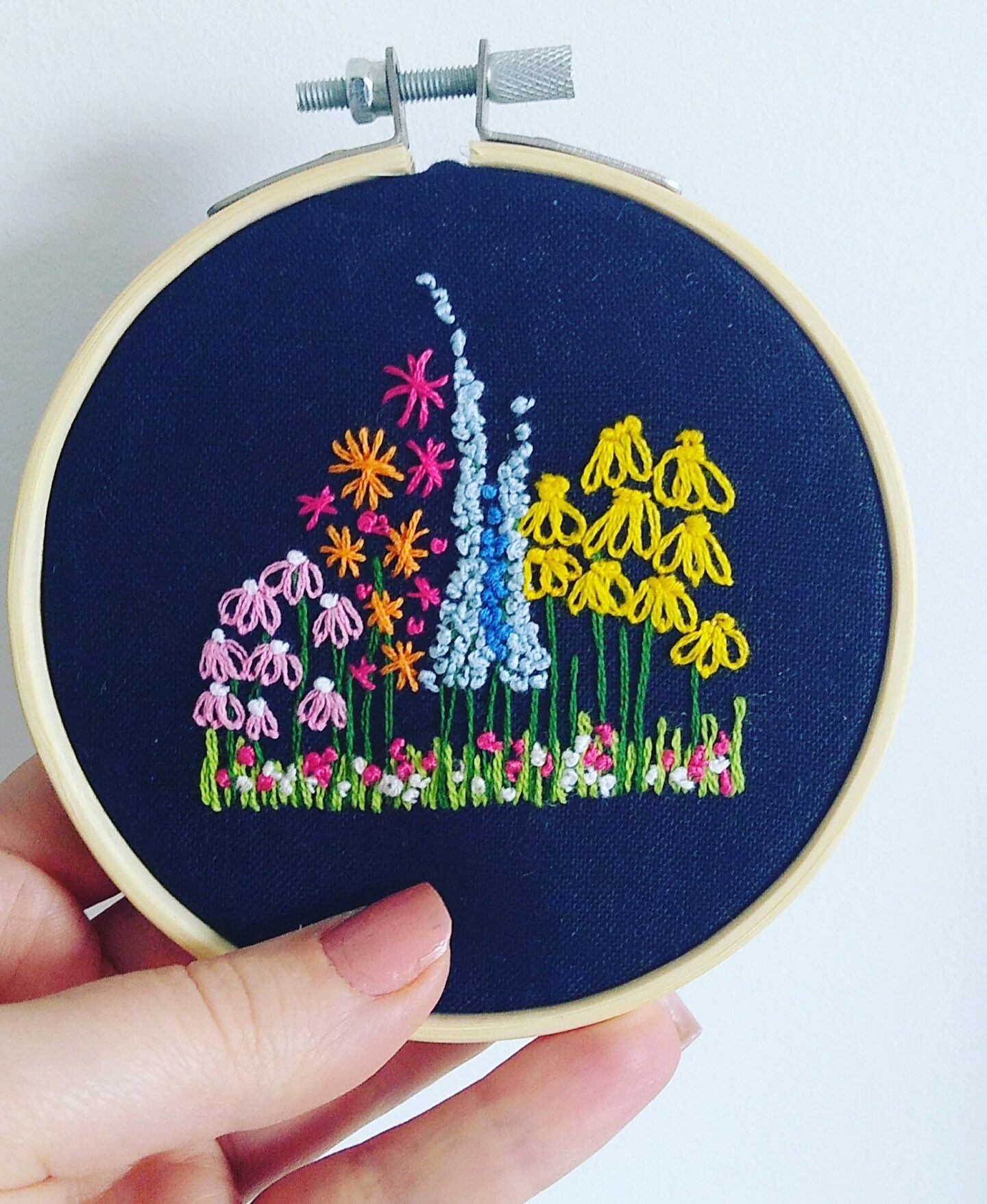 Full Embroidery Kit learn to embroider kit meadow flowers Etsy