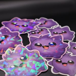 Süße Gengar Sticker, Limitierte Glitzer Gengar