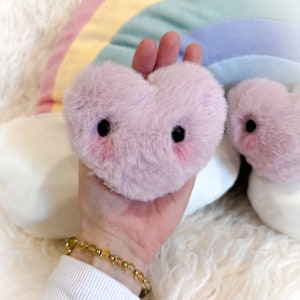 BeanTown Buddies, heart plush, plush keychain, kawaii keychain, kawaii plushie, heart keychain, bestie gift, fur keychain, cute valentines image 3