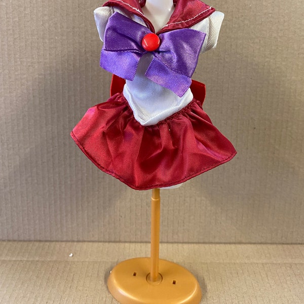 Dolls 2-piece red sailor moon outfit bow collectible dress and shoes suitable for a standard size 11.5" Fashion doll