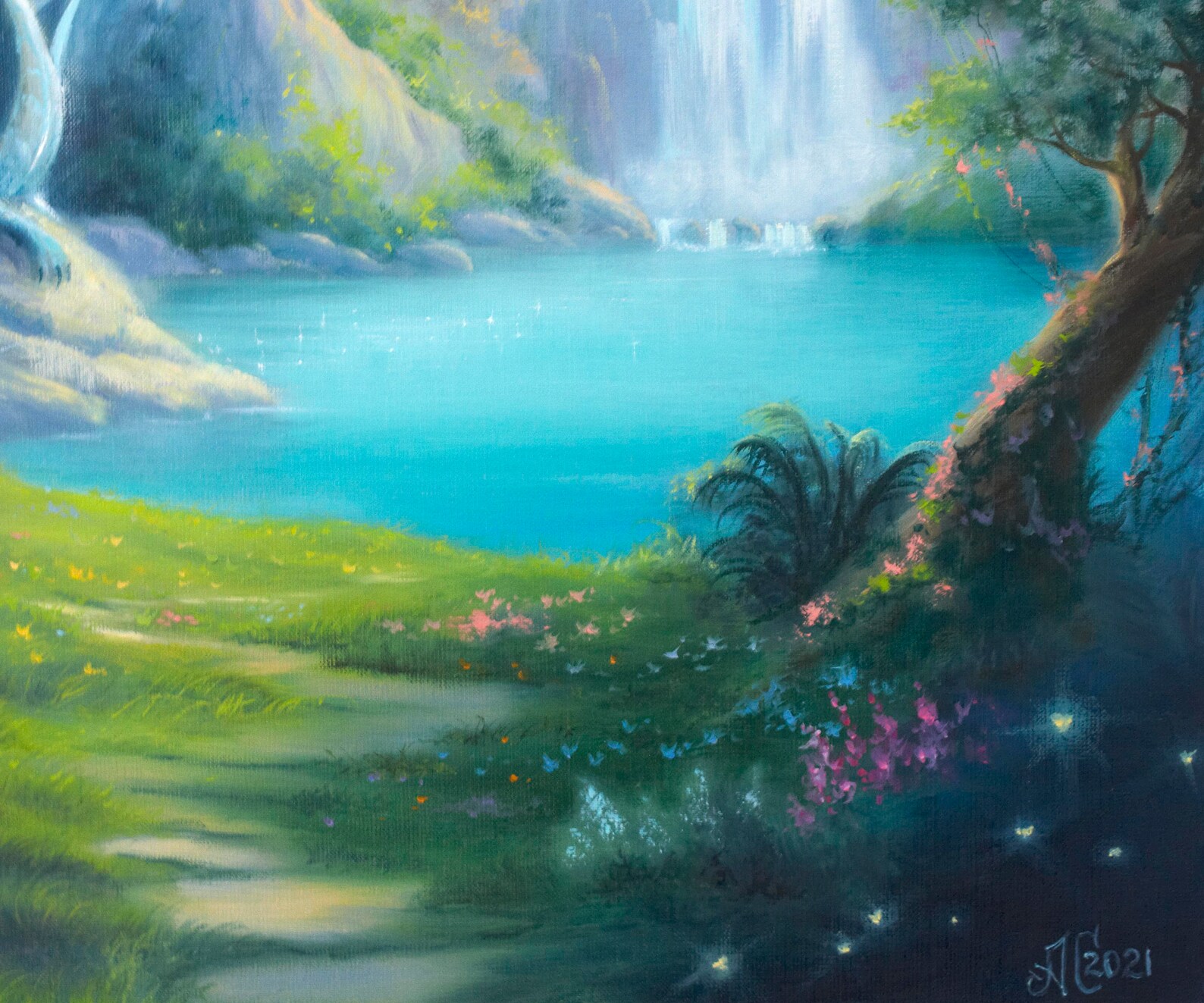 Fantasy artwork original oil painting on canvas 20x24 | Etsy