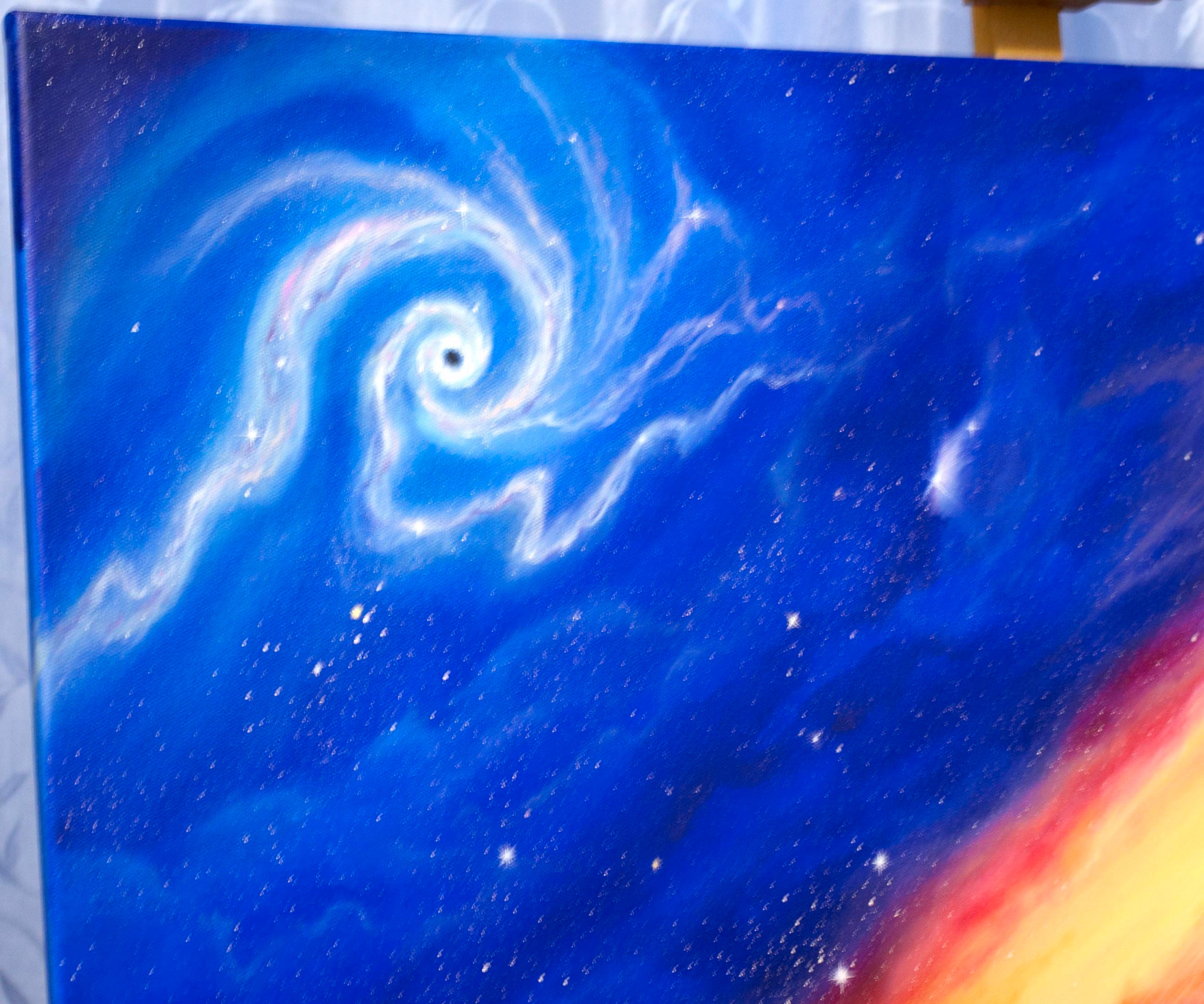 Space painting black hole artwork original oil painting on Etsy
