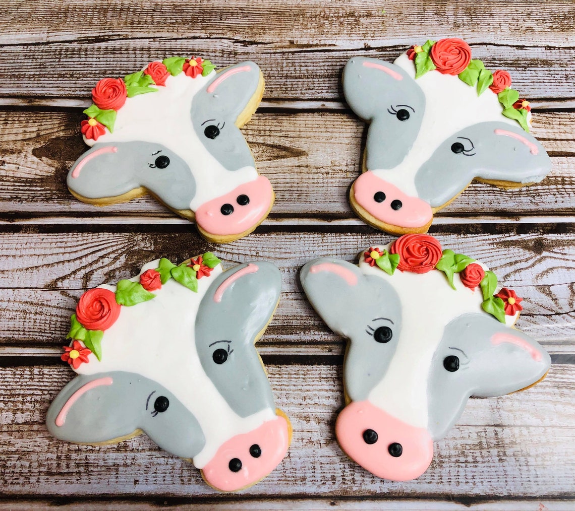 Floral Cow Cookie Cutter Western Cookie Cutter Sturdy Cookie Cute Cow