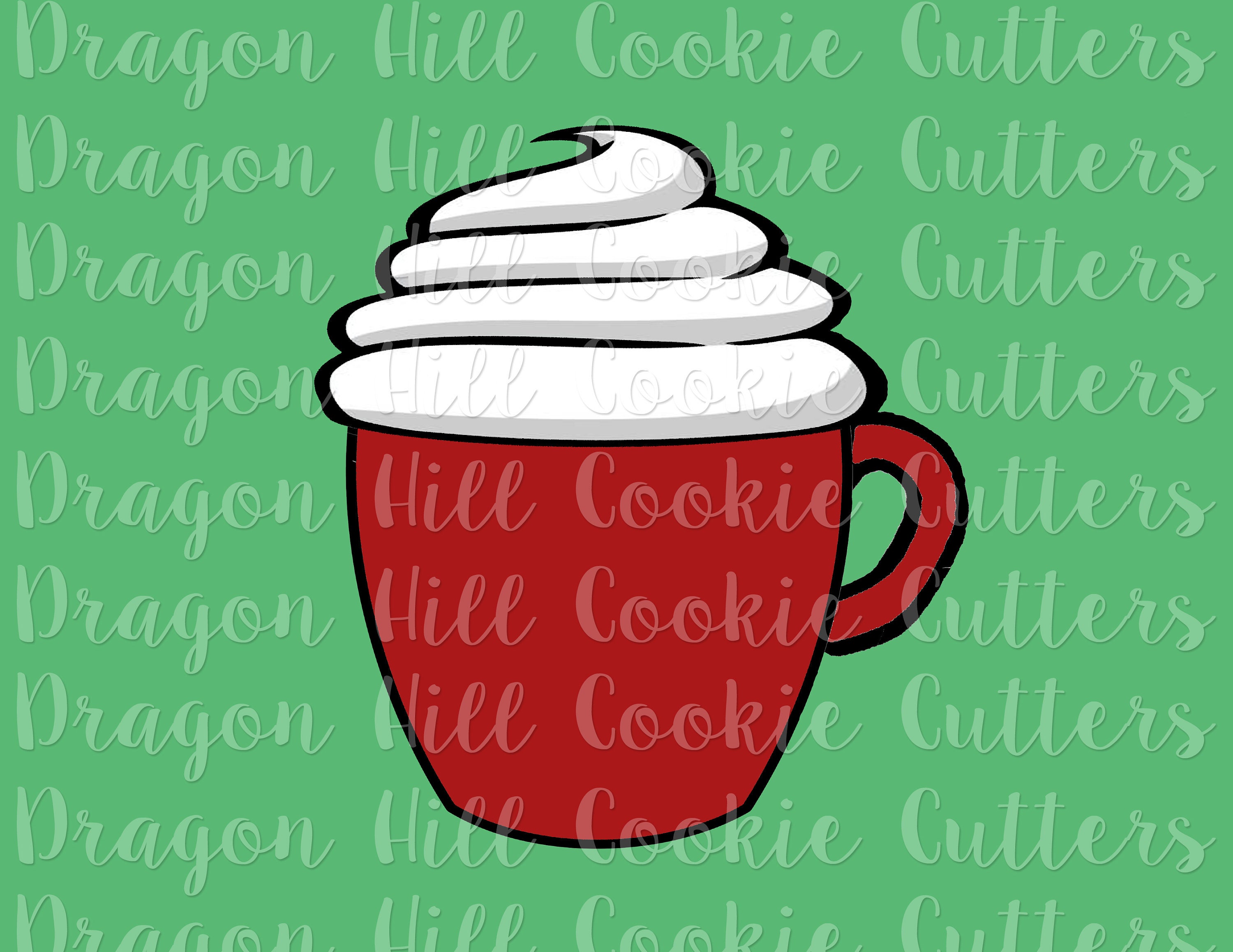 Coffee & Whipped Cream Cookie Cutter Coffee Cookie Cutter Etsy