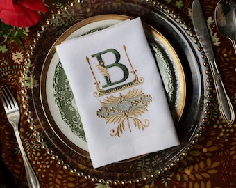 embroidered napkin, monogram napkin, birthday napkin, table decoration, Cloth Dinner Napkin, Wedding napkins