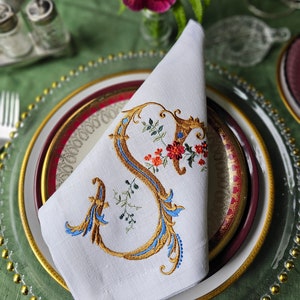 personalized embroidered napkins, birthday holiday monogrammed napkins, mother day napkin, table decoration, Cloth Dinner Wedding napkins