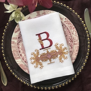 embroidered napkin, monogram napkin, birthday napkin, table decoration, Cloth Dinner Napkin, Wedding napkins