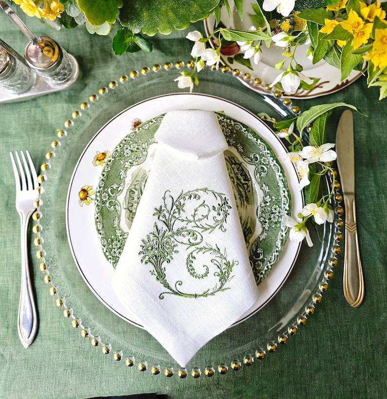 Embroidered Linen Napkin