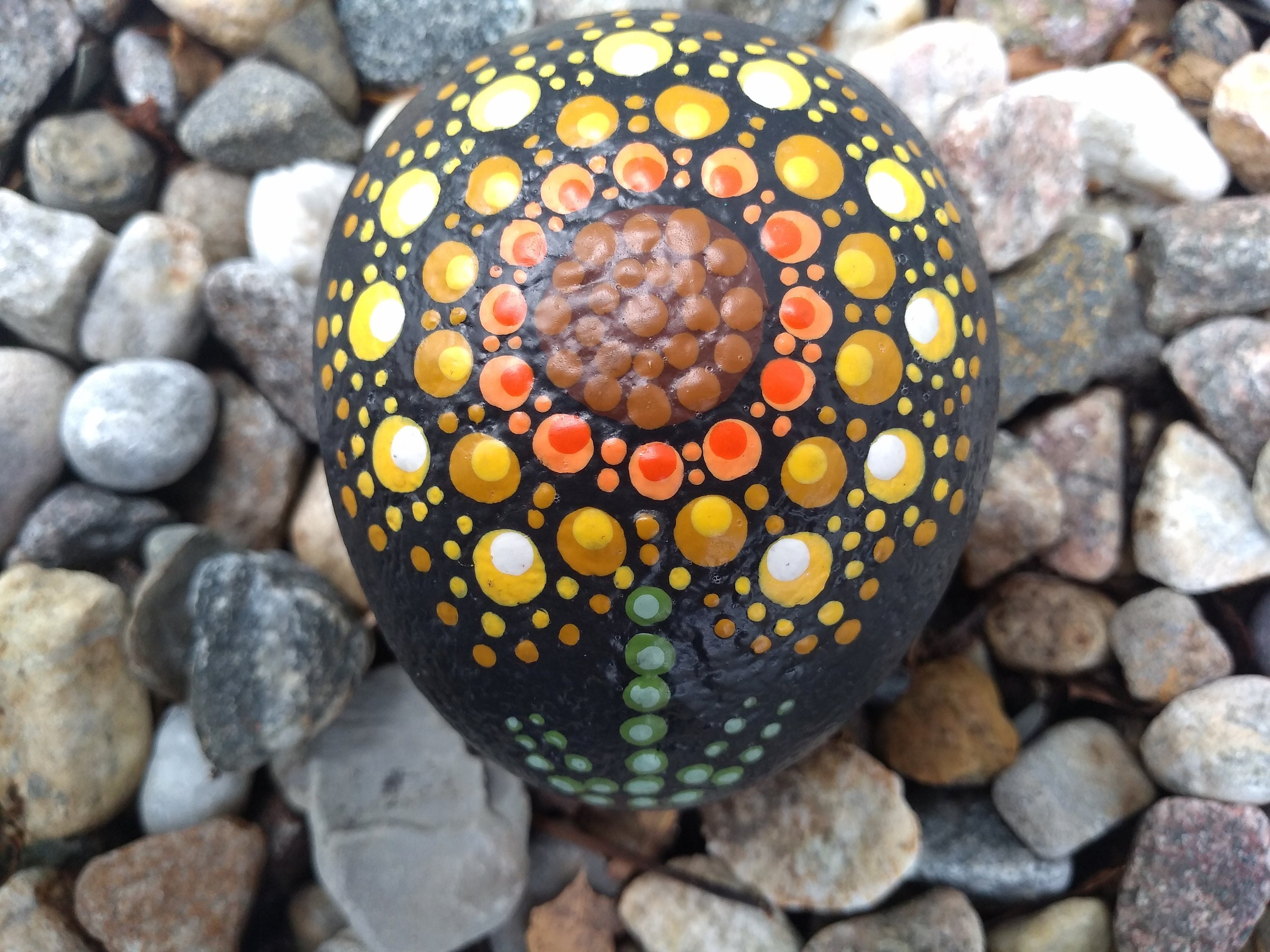 Painted rock dot art garden rock hand painted stone Etsy
