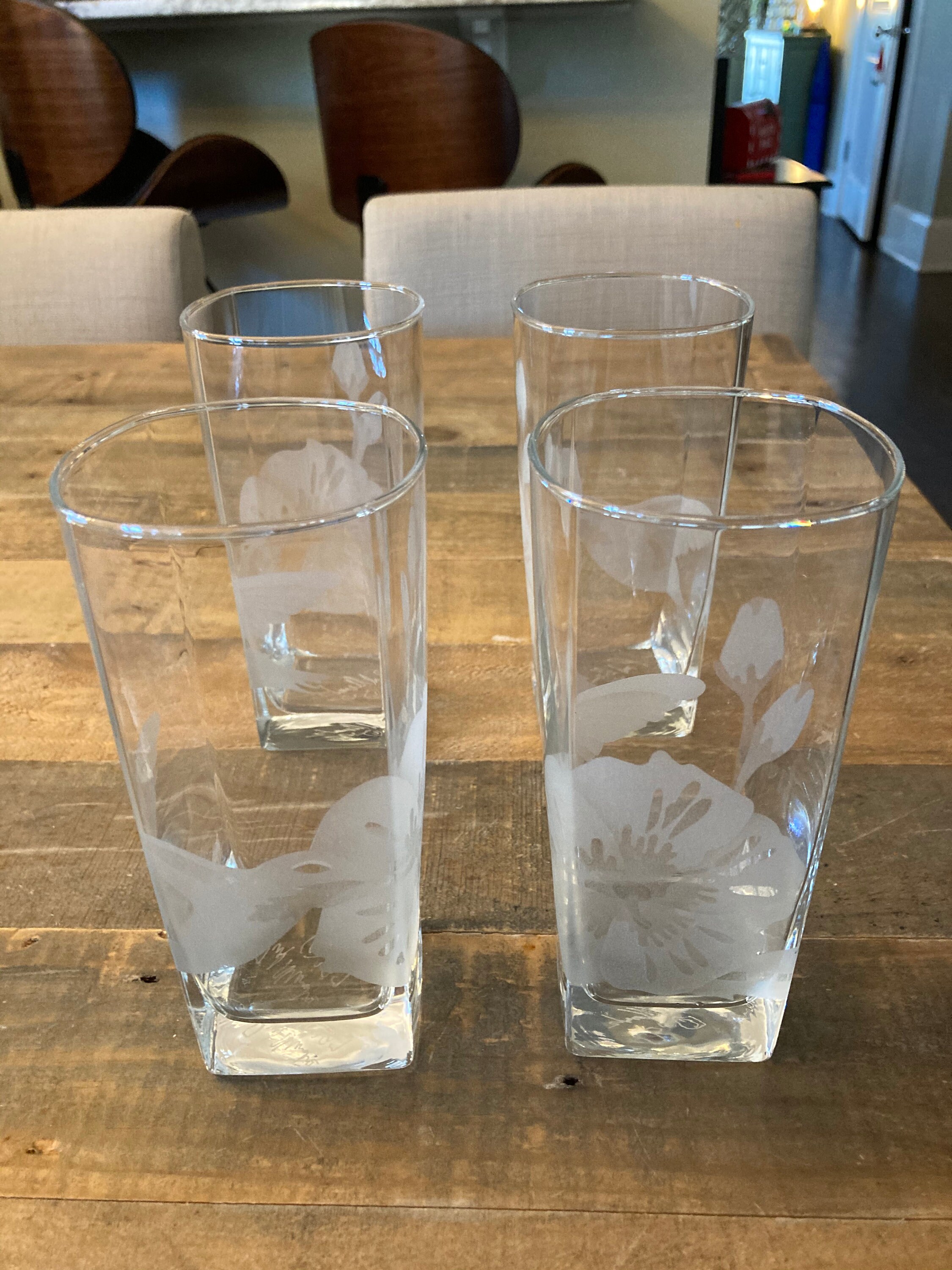 Artist Signed Etched Glassware Etsy