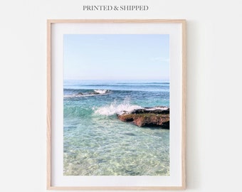 San Diego set of 2 Large 10 x 16 Ocean beach and woody wall decor wood plaque print.