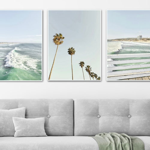 San Diego Beaches Map Printable Art Coastal Decor San Diego - Etsy