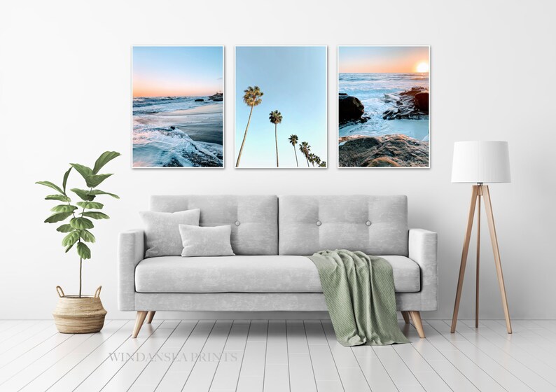 Set of 3 Beach Prints Framed San Diego Art Printed in 8x10 Etsy