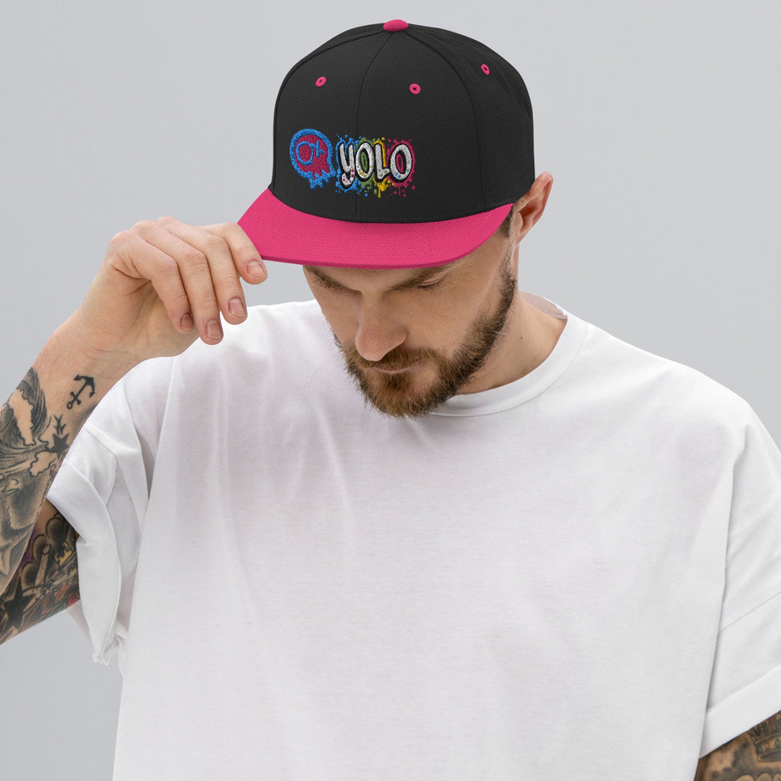 YOLO Snapback hat UNISEX urban hat dance edm Etsy