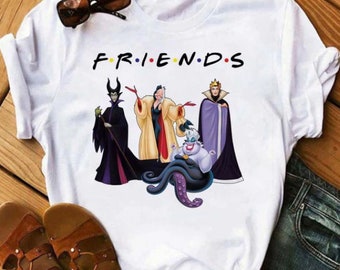 T-shirt humoristique Méchants Disney Femme Cruella de Vil, Ursula, Maléfique, Méchante Reine