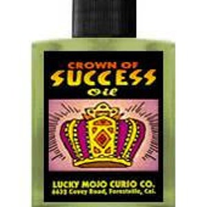 Genuine Lucky Mojo Crown of Success Oil, Sachet Powder, Incense Powder, and Bath Crystals Highly Scented and Handmade in Forestville, CA