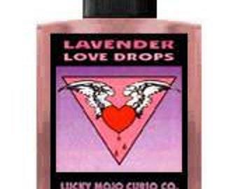 Genuine Lucky Mojo Lavender Love Drops Oil, Sachet Powder, Incense Powder, and Bath Crystals Highly Scented and Handmade in Forestville, CA