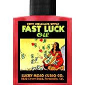 Oryginalny olejek Lucky Mojo Fast Luck, proszek w saszetkach, kryształki do kąpieli lub proszek kadzidlany, ręcznie robiony w Forestville w Kalifornii