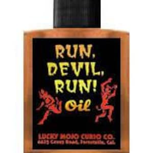 Genuine Lucky Mojo Run Devil Run Oil, Sachet Powder, Incense Powder, and Bath Crystals Highly Scented and Handmade in Forestville, CA