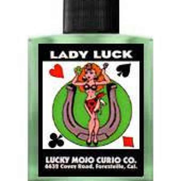 Genuine Lucky Mojo Lady Luck Oil, Sachet Powder, Incense Powder, and Bath Crystals Highly Scented and Handmade in Forestville, CA