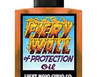 Genuine Lucky Mojo Fiery Wall of Protection Oil, Sachet Powder, Bath Crystals, or Incense Powder Highly Scented and Handmade