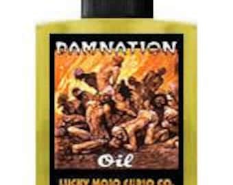 Genuine Lucky Mojo Damnation Oil, Sachet Powder, Incense Powder, and Bath Crystals Highly Scented and Handmade in Forestville, CA