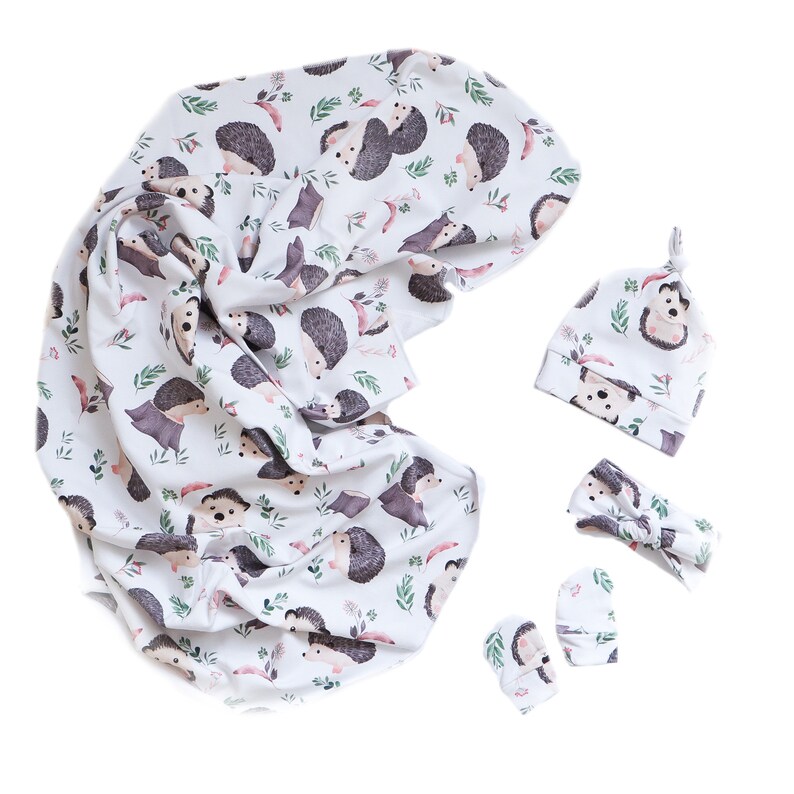 Hedgehog swaddle blanket hedgehog swaddle and headband Etsy