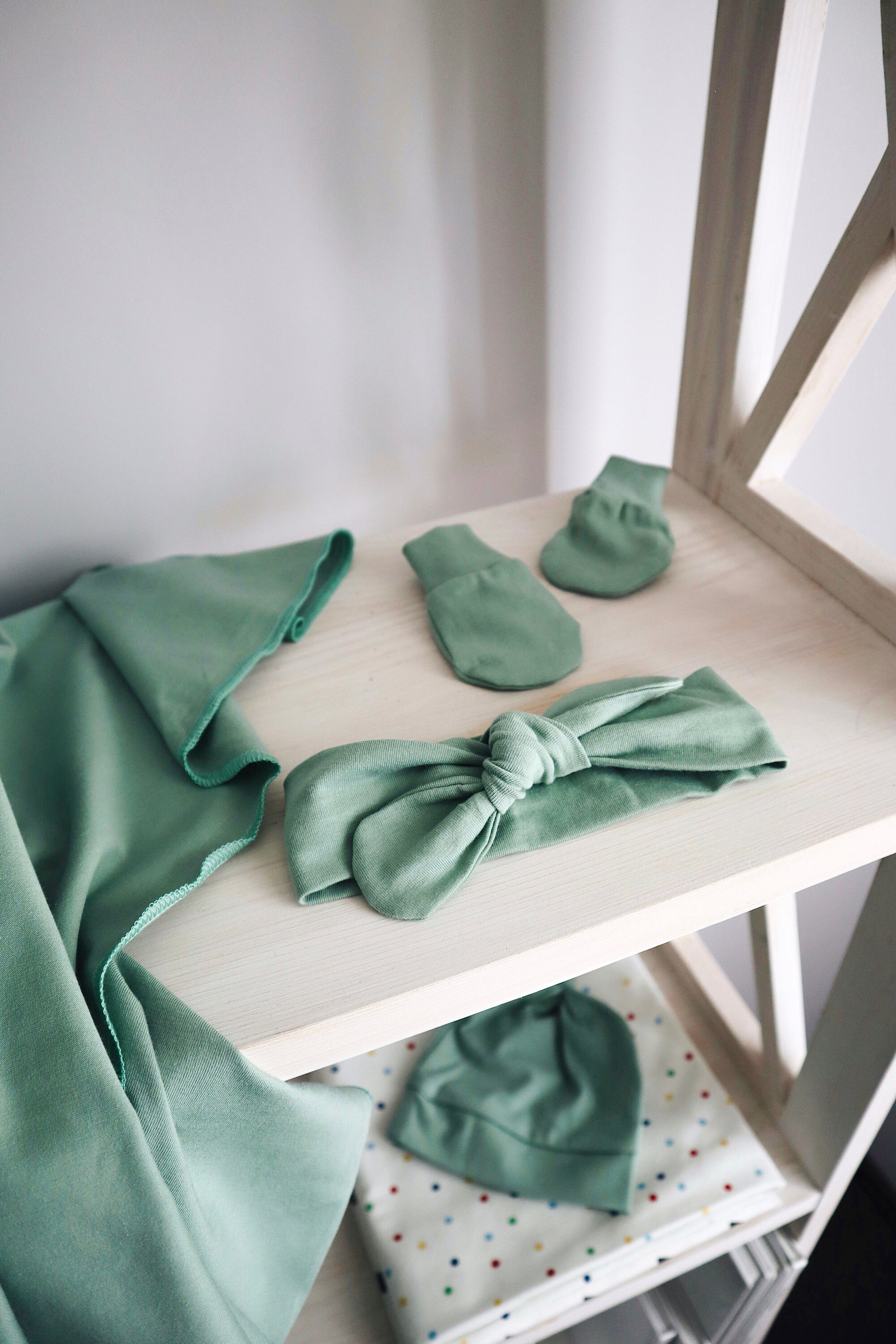 Olive Newborn Swaddle Set Olive Baby Set Olive Stretch Swaddle Baby