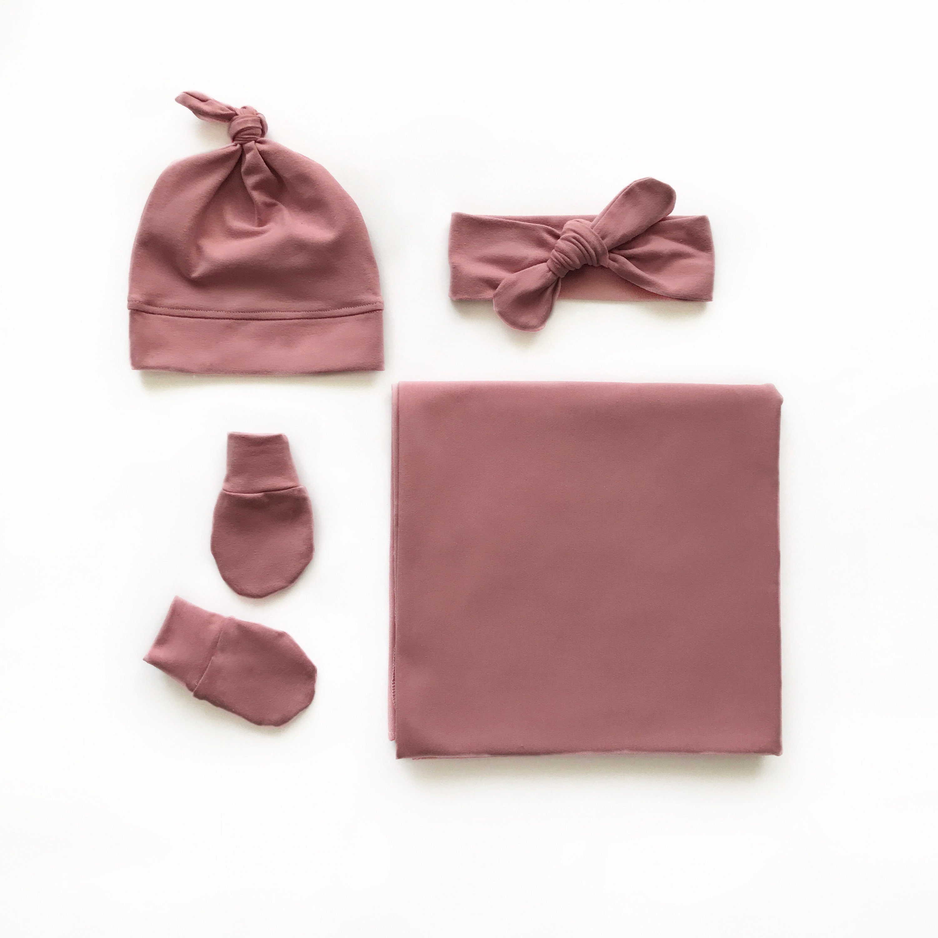 Pinkes Swaddle Set Dusty Pink Swaddle Neugeborenen Swaddle Etsy.de