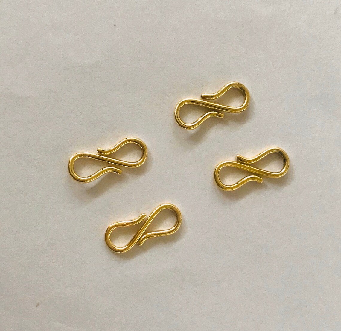 18k Solid Gold S Hook Clasp Handmade 18k gold Jewelry Etsy