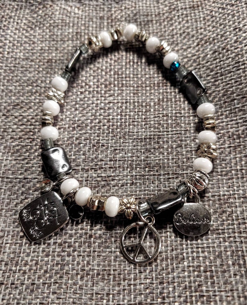 This a beautiful bracelet and earring set Positive Intentions