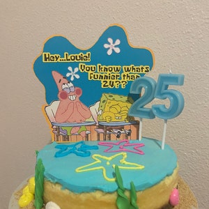 Spongebob Cake Topper Etsy