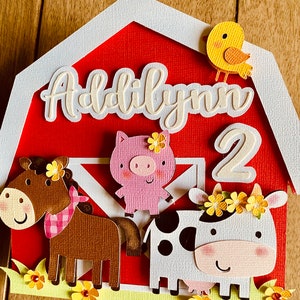 Farm cake topper, Barnyard Cake Topper, farm animal cake topper, 1st birthday cake topper, farm party decoration, farm party