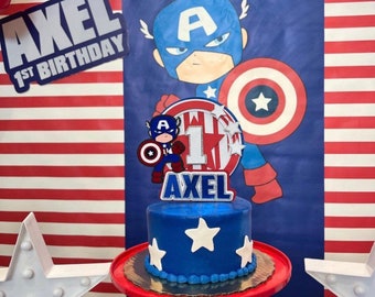 Superhero Cake Topper: Personalized Birthday Party Decor
