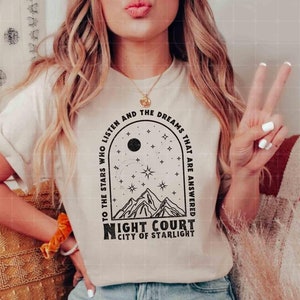 Camisa Night Court City of Starlight, ACOTAR, Rhysand, Bat Boys, lectura Booktok, camiseta Dark Academy, Bookstagram, lectura, decoración Booknook
