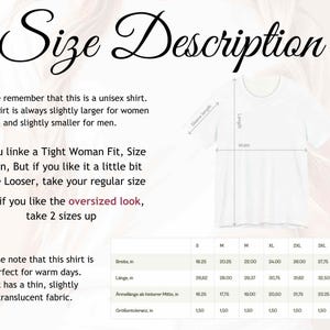 May include: Size chart for a unisex t-shirt with measurements in inches. The chart shows the width, length, sleeve length, and tolerance for sizes S, M, L, XL, 2XL, 3XL, and 4XL.
