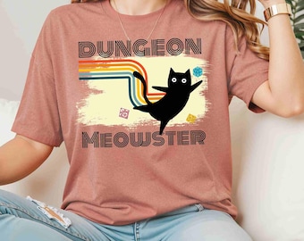 Dungeon Meowster Shirt, Cat Throwing Dice T-shirt, DnD Shirt, Dungeons and Dragons Shirt, Dungeon Master, Role Playing, Baldur's Gate 3, Cat