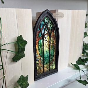 Gothic window Booknook Fantasy as decoration for reading corner decoration for bookshelf 3D print Bookish Shelfiedecor
