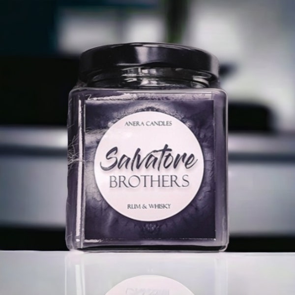 Salvatore brothers | vampire candle | book candle | Bookcandle | scented candle | candle to series | Candle gift made from soy wax | Candle in a glass