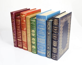 Books for Decoration - Embossed Faux Leather Rainbow/Multicolored Foot long set-12"
