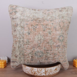 Rug Pillow Cover,Living room Pillows 20&#39;&#39;x 20&#39;&#39;,Decorative Pillows,Throw Pillow,Wool Pillow,Anatolian Rug Pillow,Vintage Rug Pillow,50x50cm