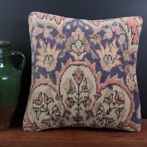 Pillow,Rug Pillow Cover,Rug Pillow Cushion,Vintage Pillows, Wool Pillow, Decorative Pillow, Rug Pillow 16x16,Throw Pillow, Wholesale