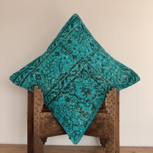 Rug Pillow Cover,Vintage Pillow 20&#39;&#39;x 20&#39;&#39; , Throw Pillow,Wool Pillow,Decorative Pillow, Wholesale pillow, Vintage Rug Pillow, 50x50 cm