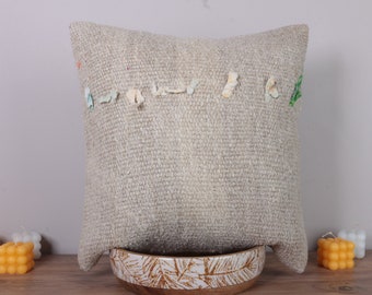 Natural Pillow Cover,Hemp Pillow Cover 20''x 20'' , Throw Pillow,Hemp Pillow,Decorative Pillow,Turkish Pillow Cover,Vintage  Pillow, 50x50cm