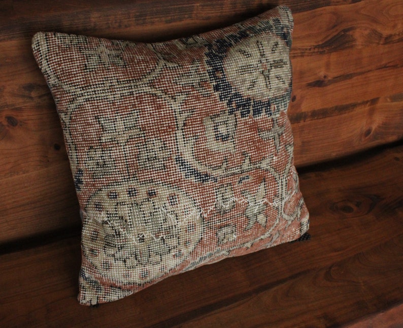 Vintage Rug Pillow Rug Pillow Cover,20/'/'x 20/'/'Inches Rug Pillow,Turkish Rug Pillow,Wool Pillow,50 x 50cm pillow,Decorative Pillow