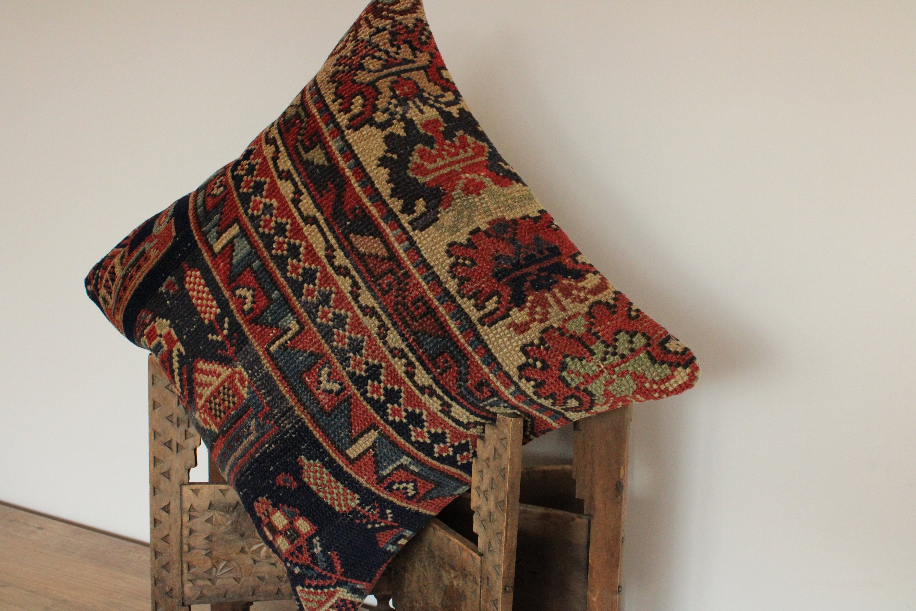 Rug Pillow Cover,vintage Pillow 20''x 20'' , Throw Pillow,wool Pillow