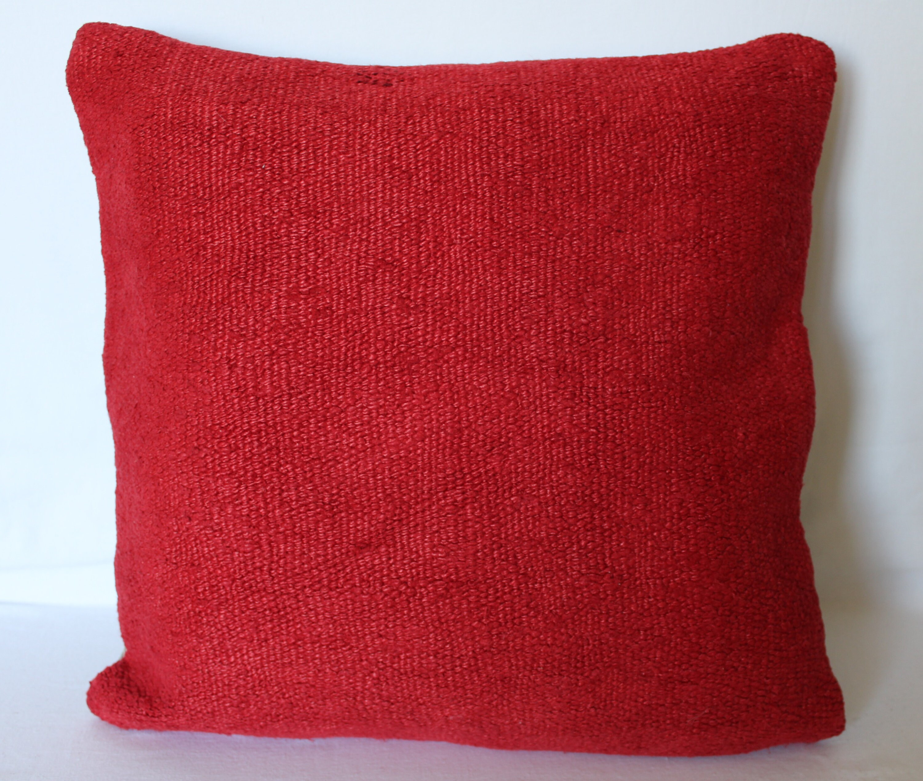 Red Hemp Pillow Cover , 16''x 16'' , Organic Pillow, Hemp Pillow