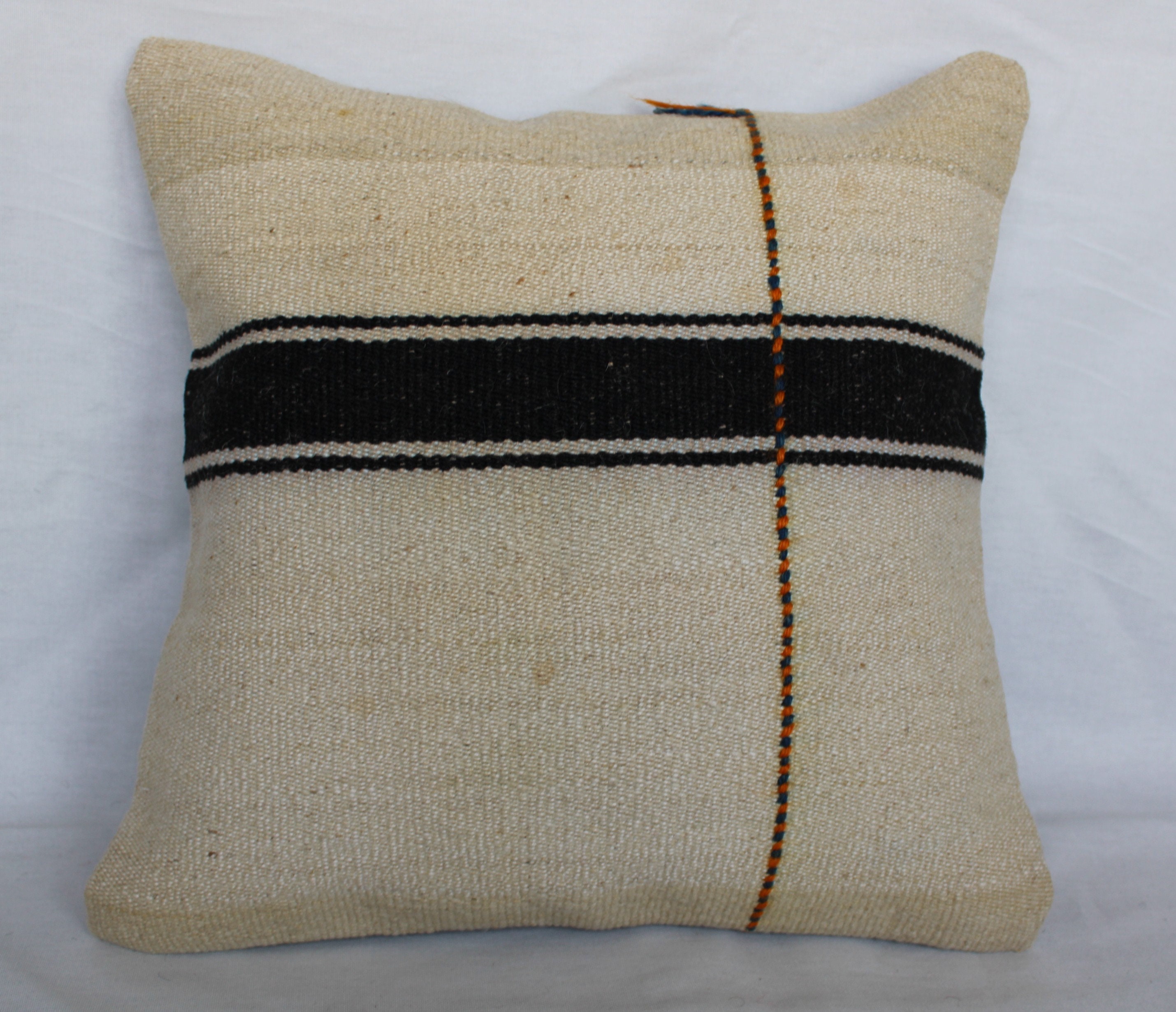 Handwoven Kilim Pillow Cover,16''x 16''inches Kilim Pillow,wool Pillow
