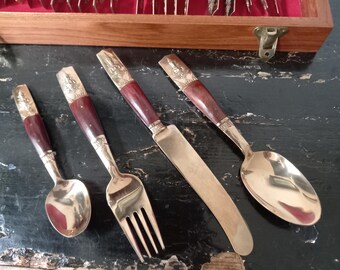 50%OFF! Marvelous Mid Century Solid Brass/bronze-wood